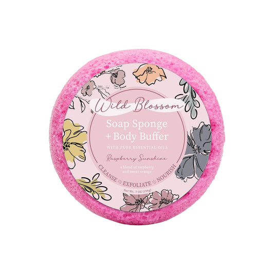 Wild Blossom Soap Infused Body Buffer-Raspberry Sunshine