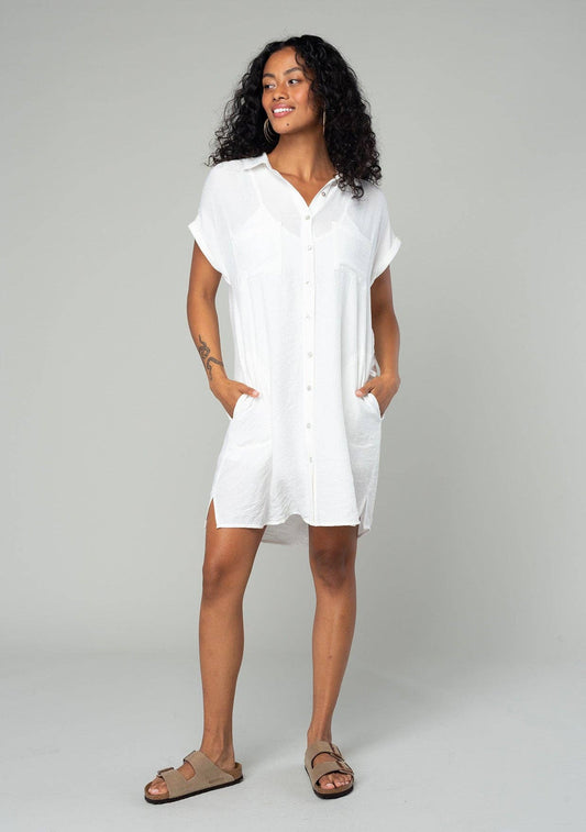 Easy Breeze Button-Down Shirt Dress