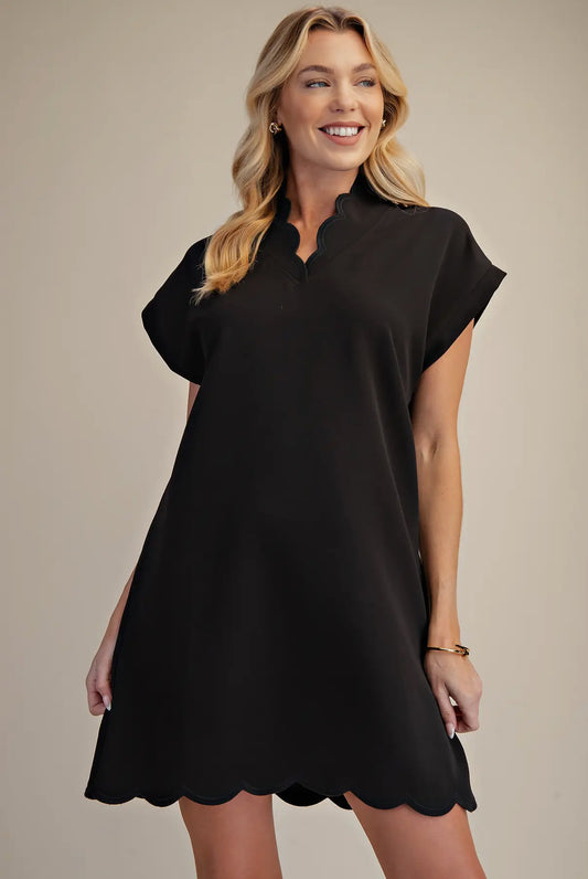 Scalloped Grace Mini Dress