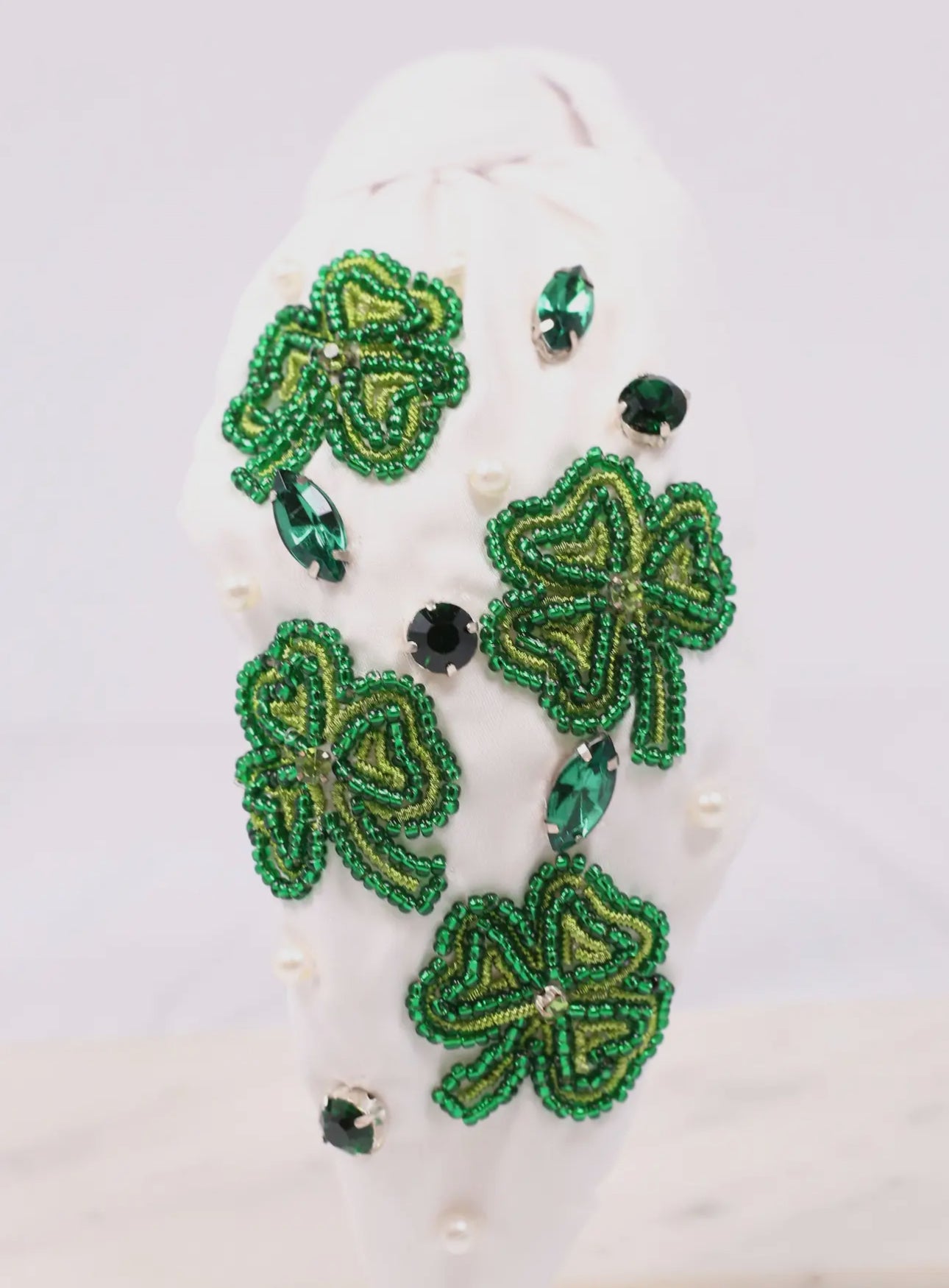 Shamrock Beaded Headband