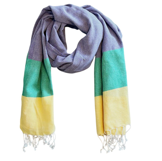 Mardi Gras Turkish Loomed Scarf