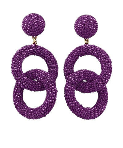 Day Dreamer Circle Beaded Earrings