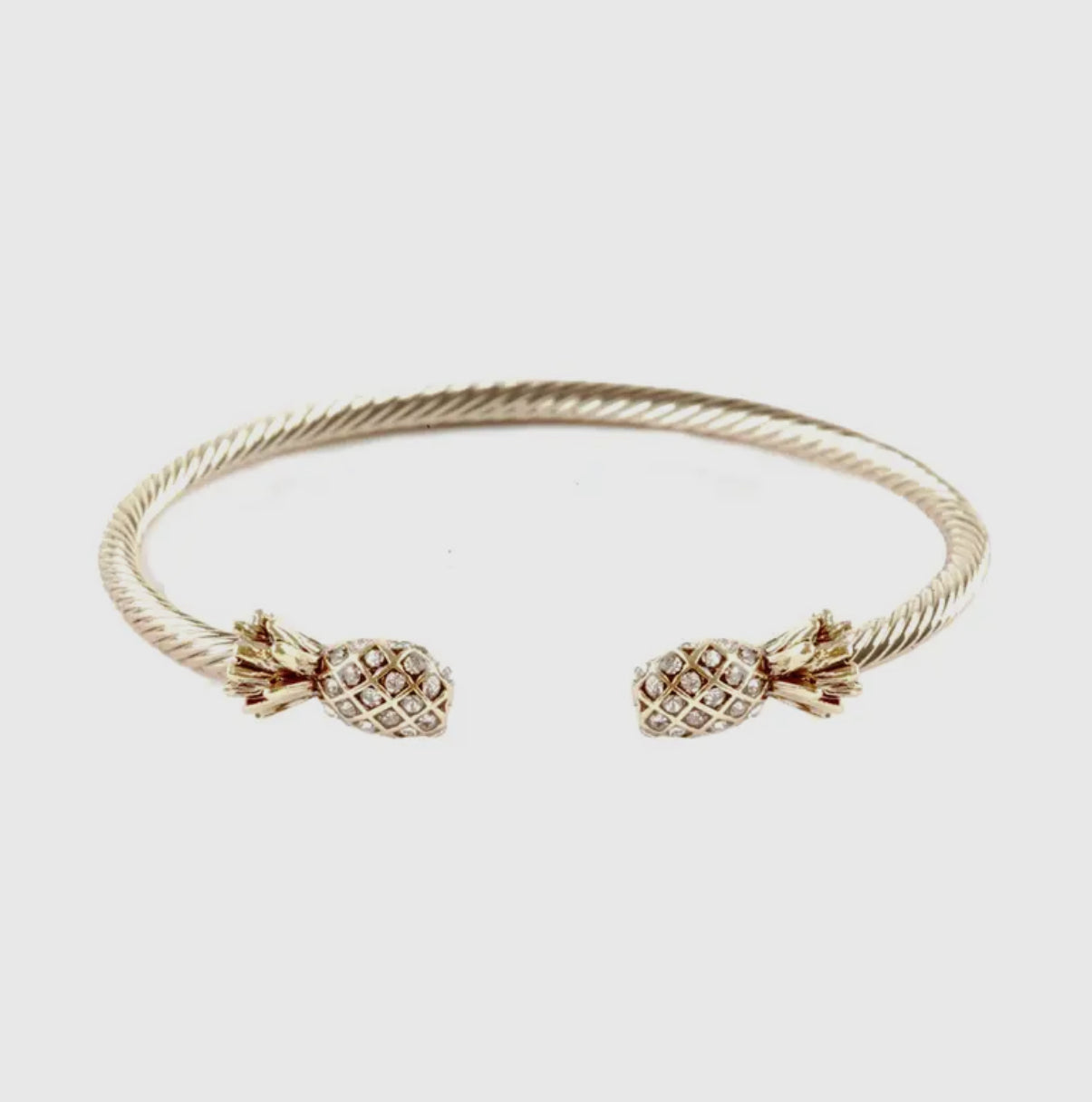 Pineapple Cable Cuff Bracelet