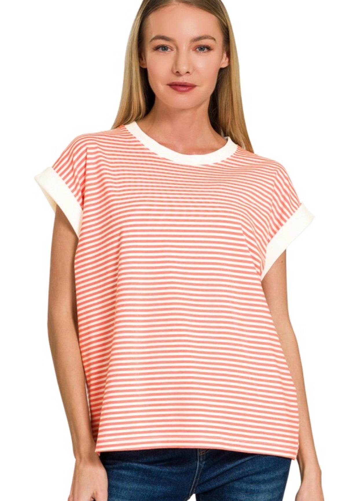 Harbor Stripe Contrast Top