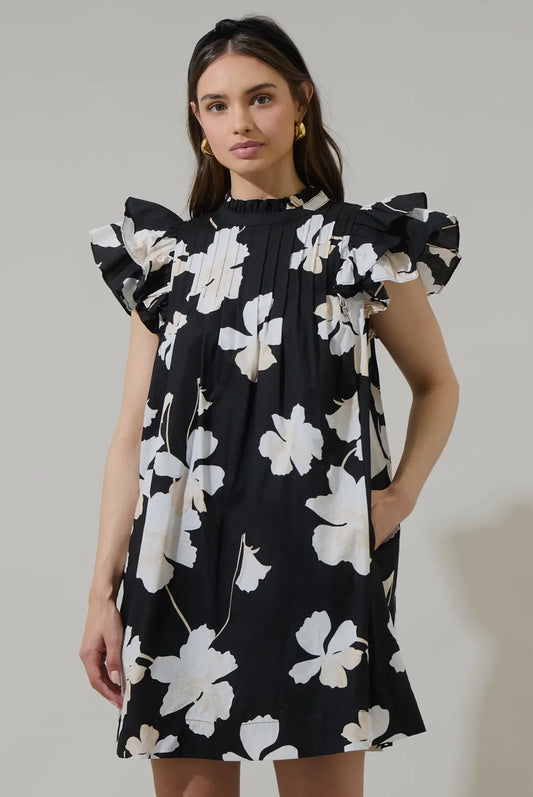 Medina Floral Shift Mini Dress