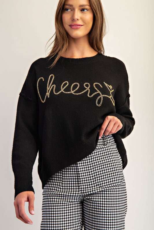 “Cheers to Cozy” Beaded Sweater