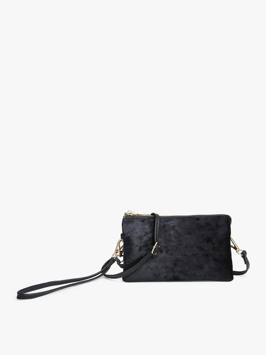 Riley Velvet Crossbody Wristlet