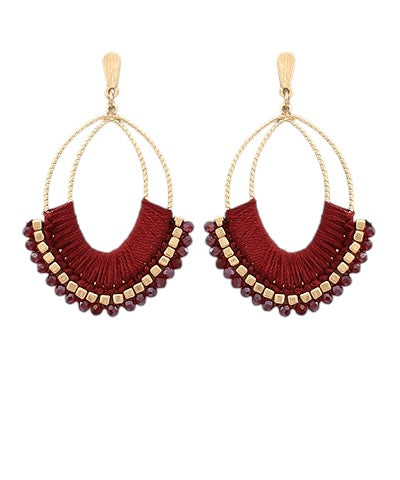 Miley Raffia Teardrop Earrings