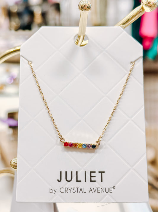 Rainbow Sky Bar Necklace