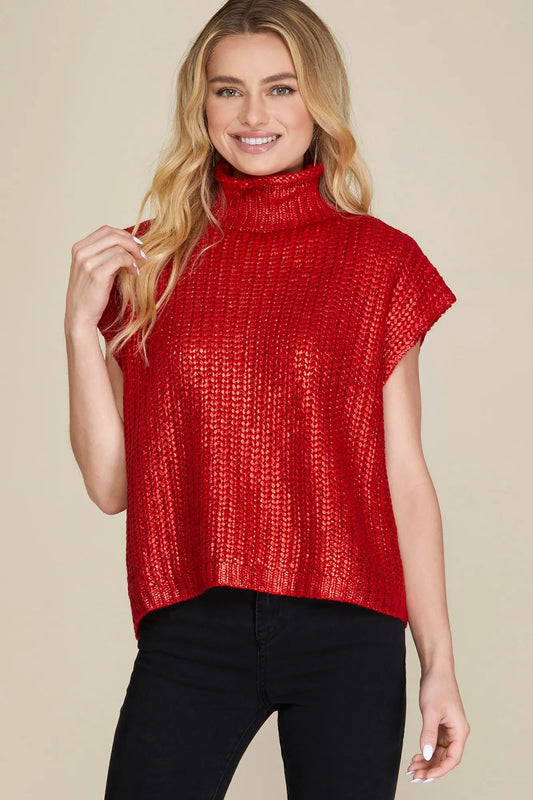 Metallic Magic Sweater Vest