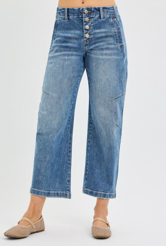 The Barrel Twist Button Fly Jeans -Risen Jeans