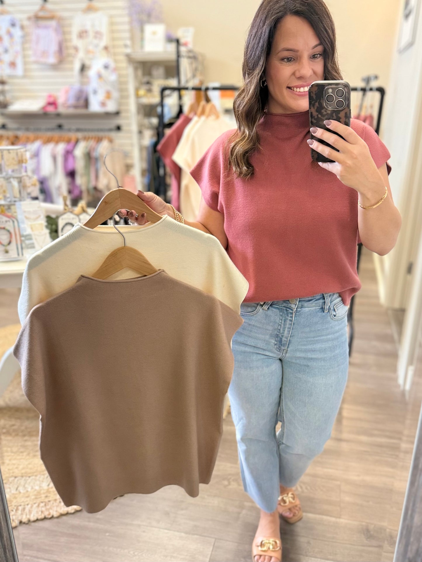 The Cozy Mock Neck Sweater Top