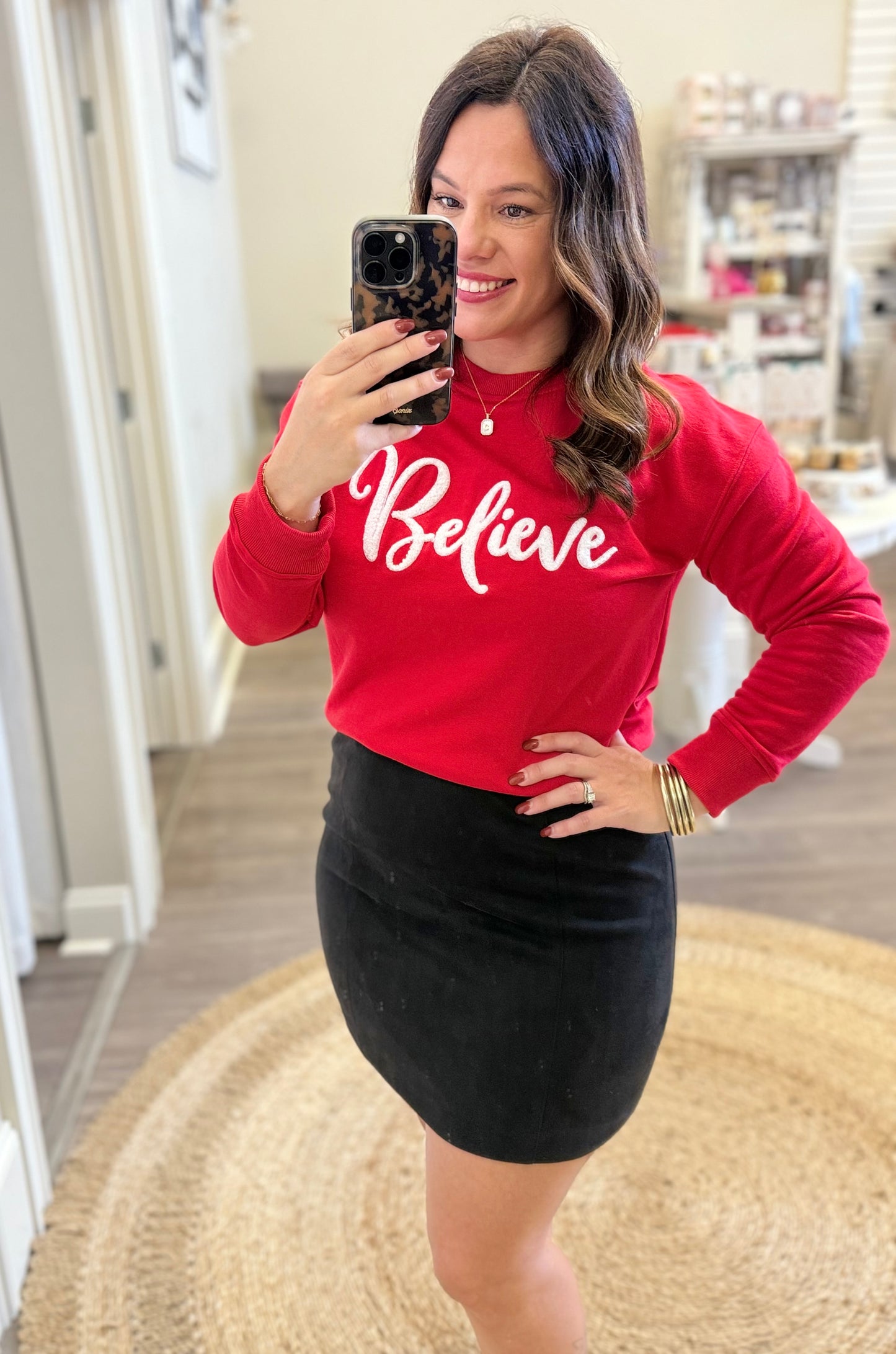 Red Believe Sweatshirt