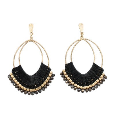 Miley Raffia Teardrop Earrings