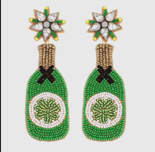 St. Patty’s Day Bottle Earrings