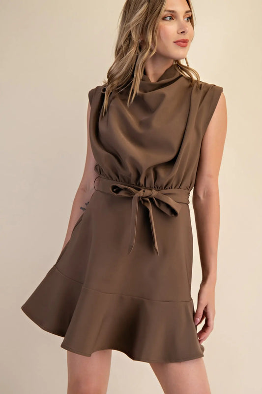 Satin Hourglass Mini Dress