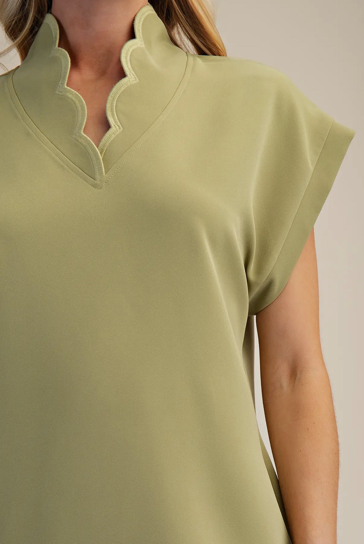 Scalloped Grace Mini Dress