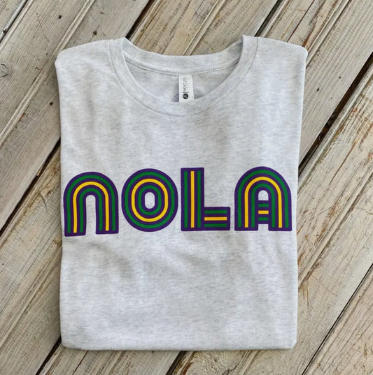 Mardi Gras Mono Nola Tee