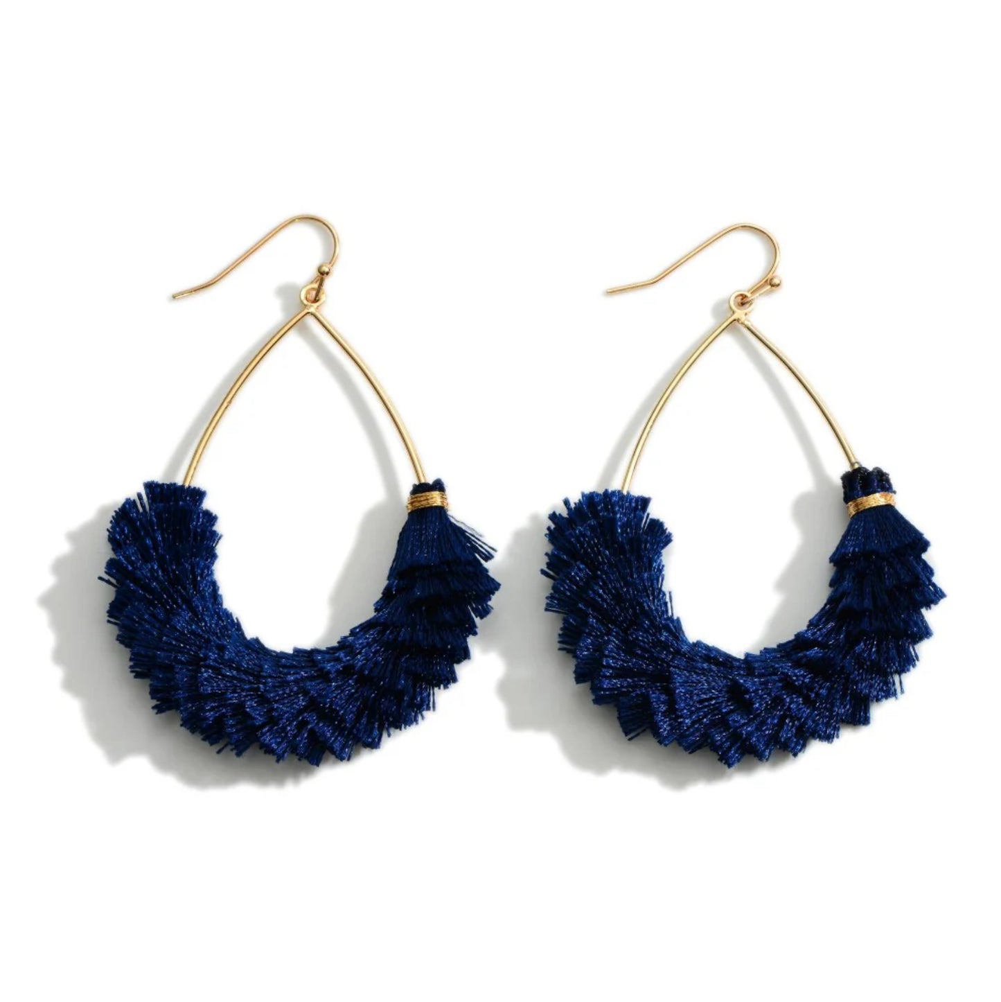 Pom Fan Teardrop Earrings