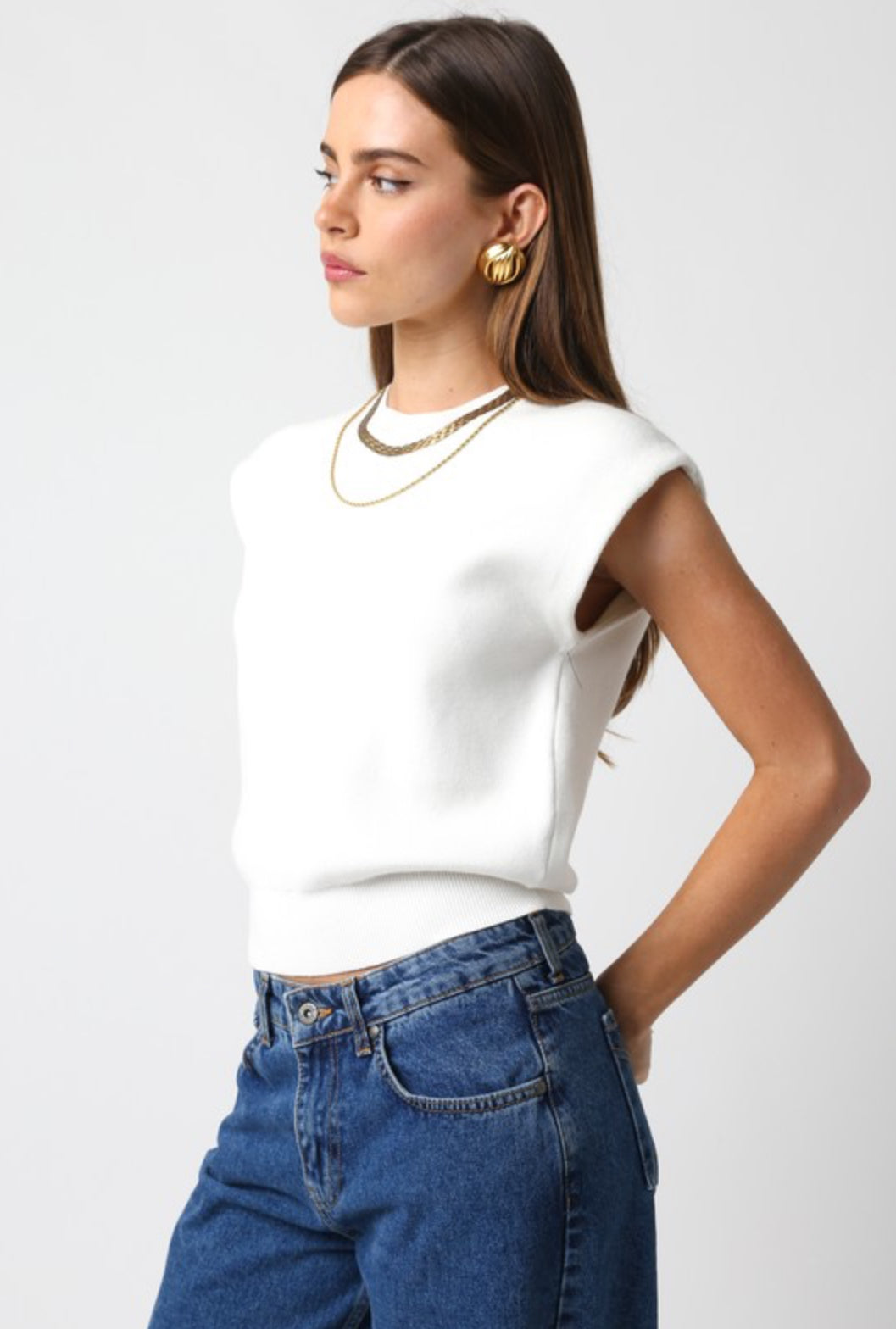 Molly Sleeveless Sweater Top