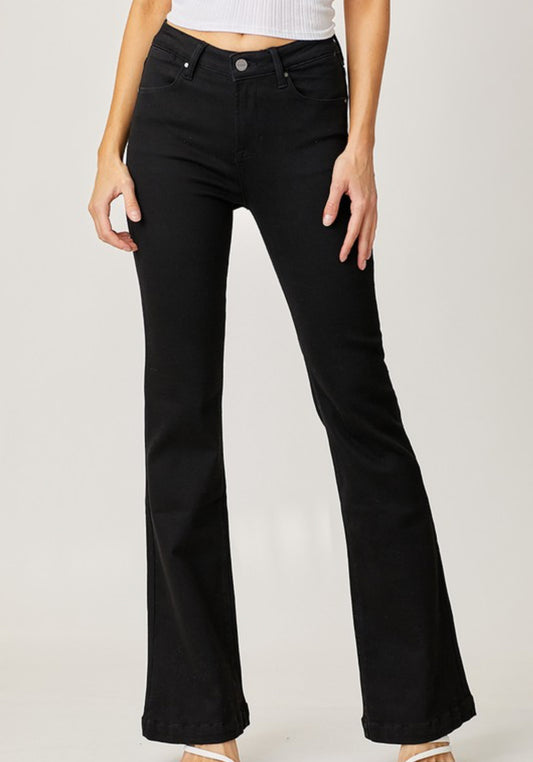 Risen Mid Rise Flare Jeans