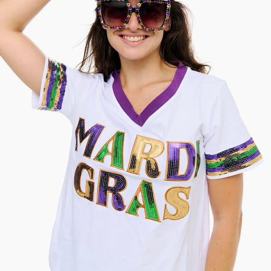 Mardi Gras Sequin Sparkle Top