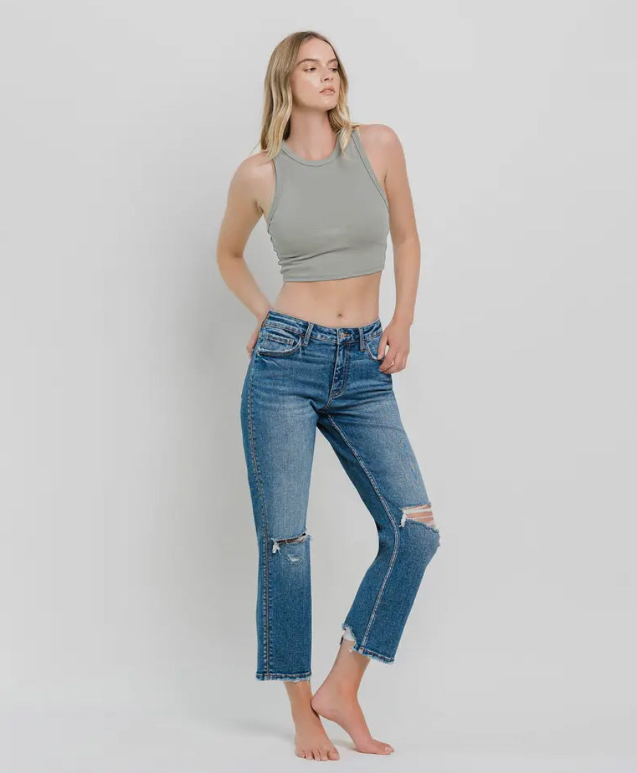 Vervet High Rise Straight Jeans