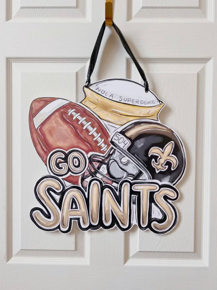 Go Saints Door Hanger