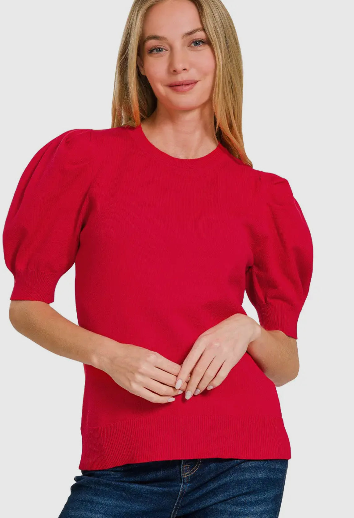 Viscose Puff Sleeve Top