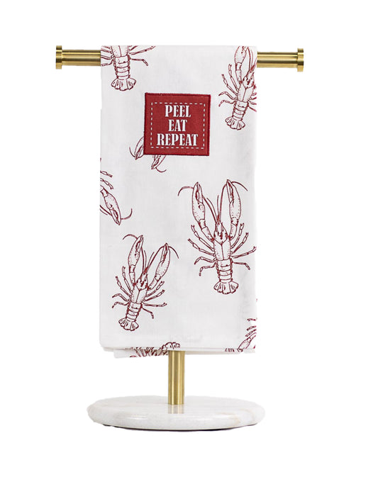 Peel Eat Repeat Crawfish Hand Towel