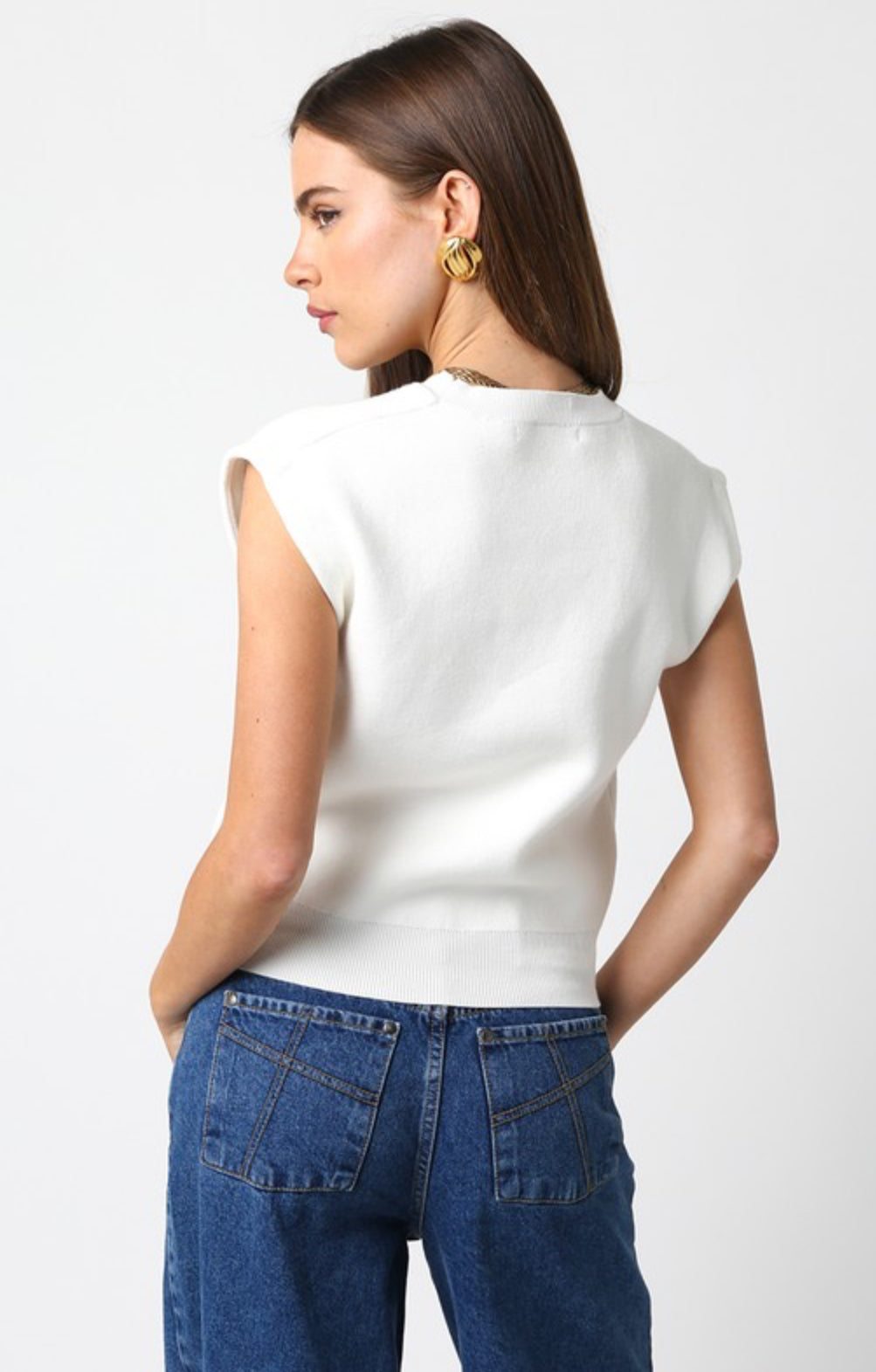 Molly Sleeveless Sweater Top