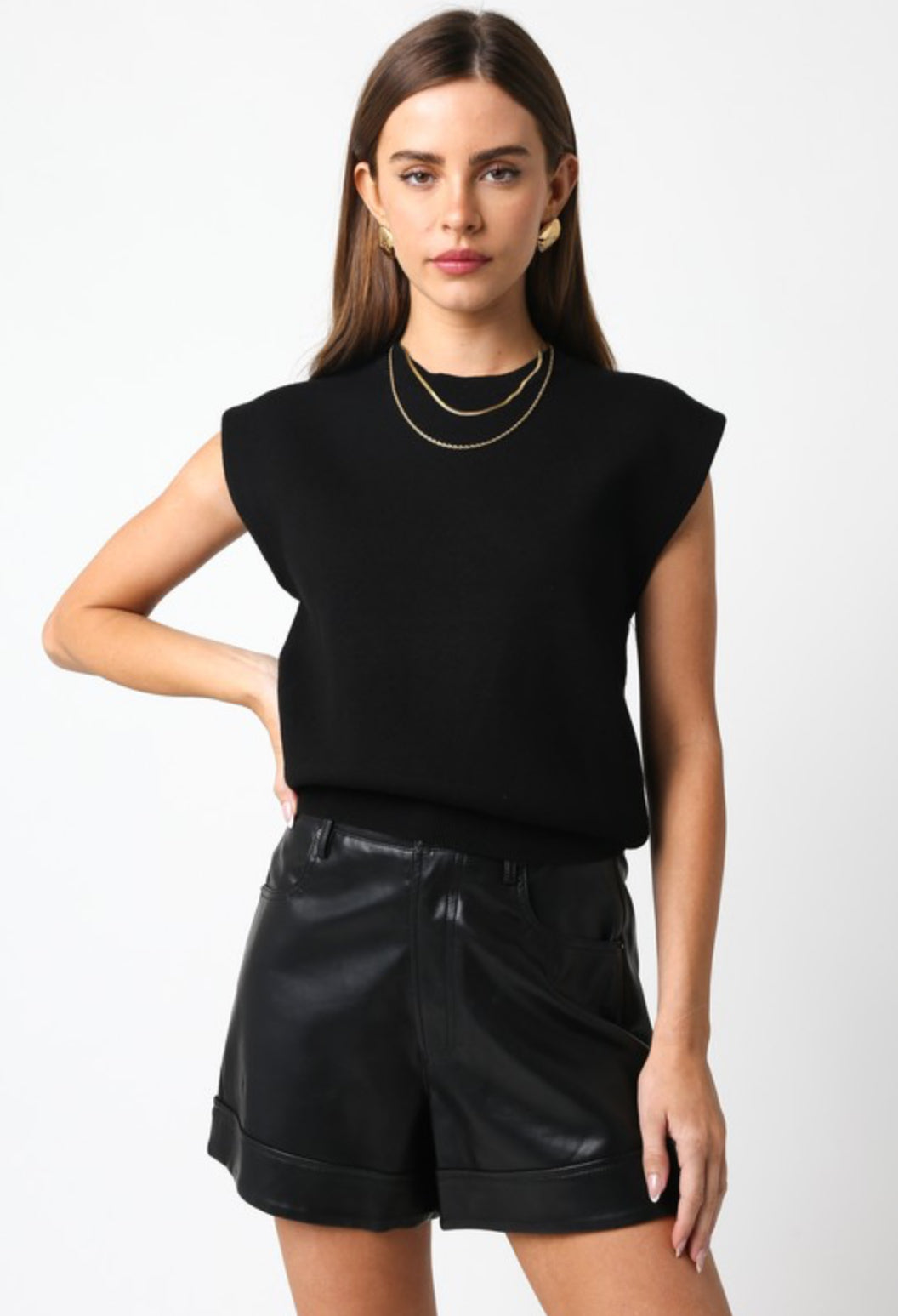 Molly Sleeveless Sweater Top