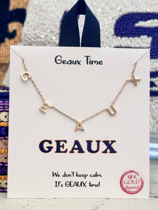 GEAUX Gold Necklace