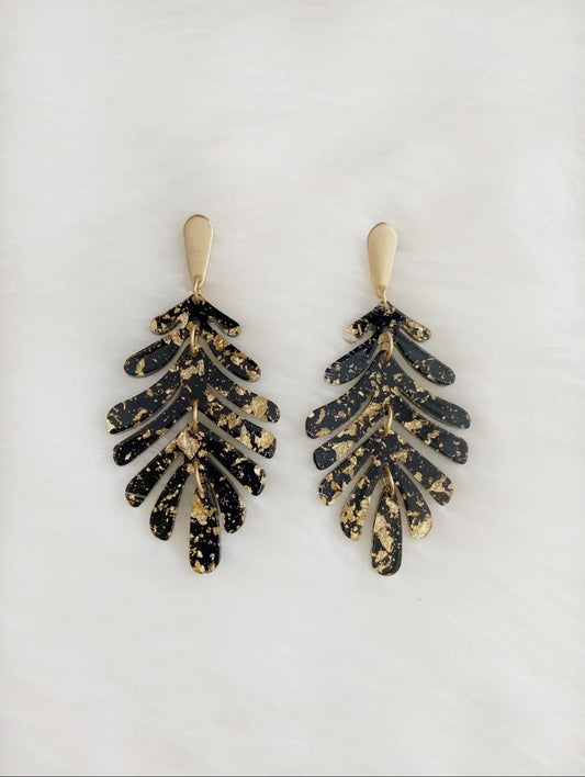 Get Loud Black & Gold Earrings