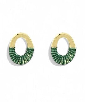 Rattan Oval Earrings