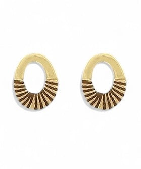 Rattan Oval Earrings