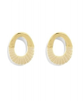 Rattan Oval Earrings