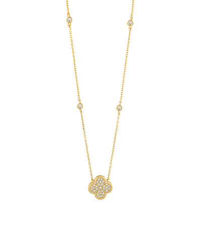 Pave Clover Necklace