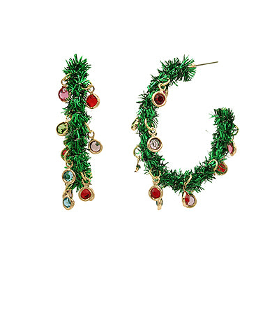 Holiday Tinsel Hoops