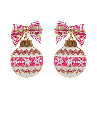 Pink Ornament Earrings