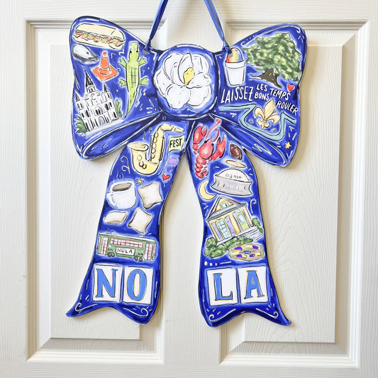 Best Of NOLA Bow Door Hanger