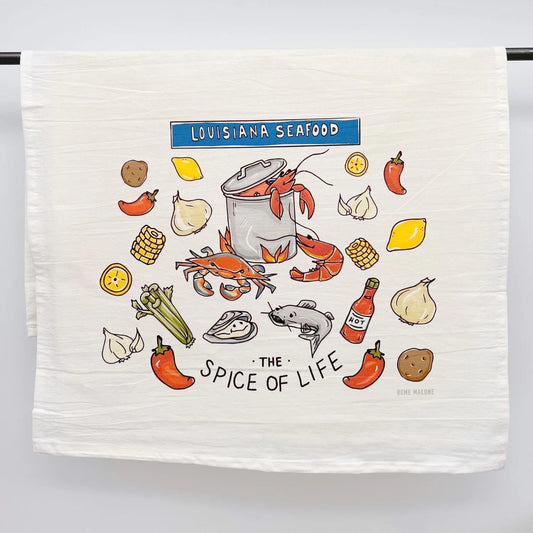 Louisiana Seafood Tea Towel