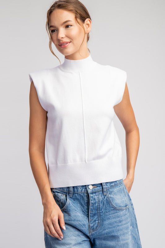 Classic Mock Neck Sweater Top