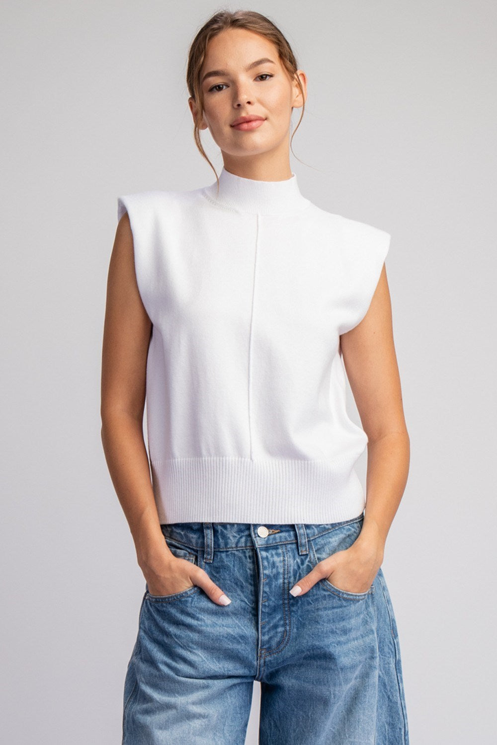 Classic Mock Neck Sweater Top