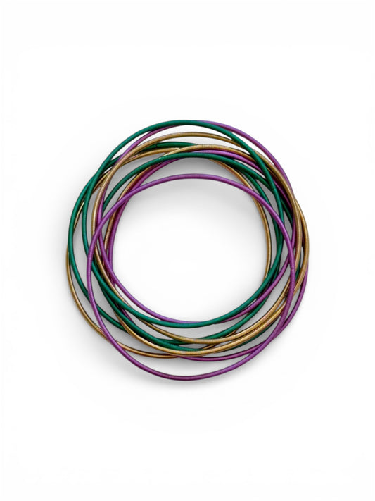Mardi Gras guitar string bracelet 