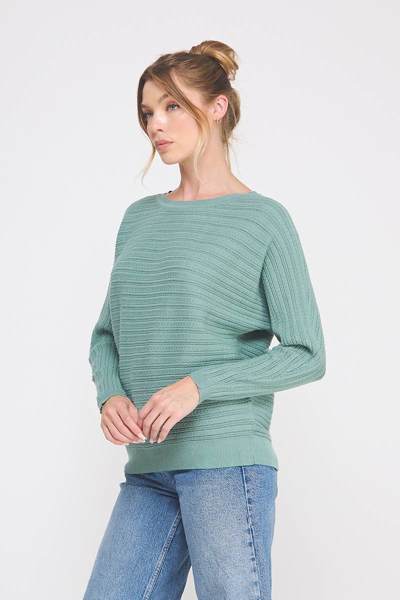 Willow Pointelle Dolman Sweater