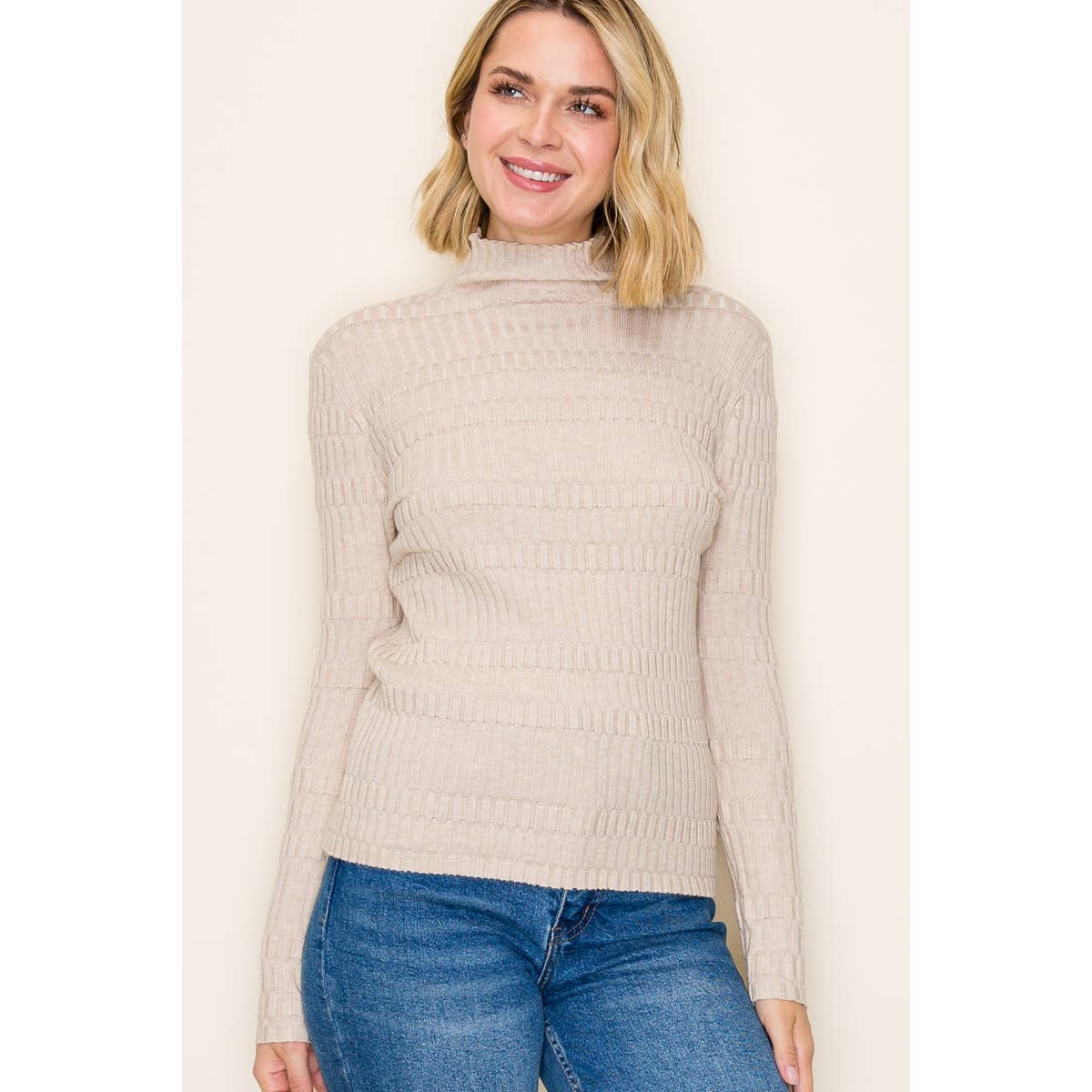 Chai Latte Textured Sweater