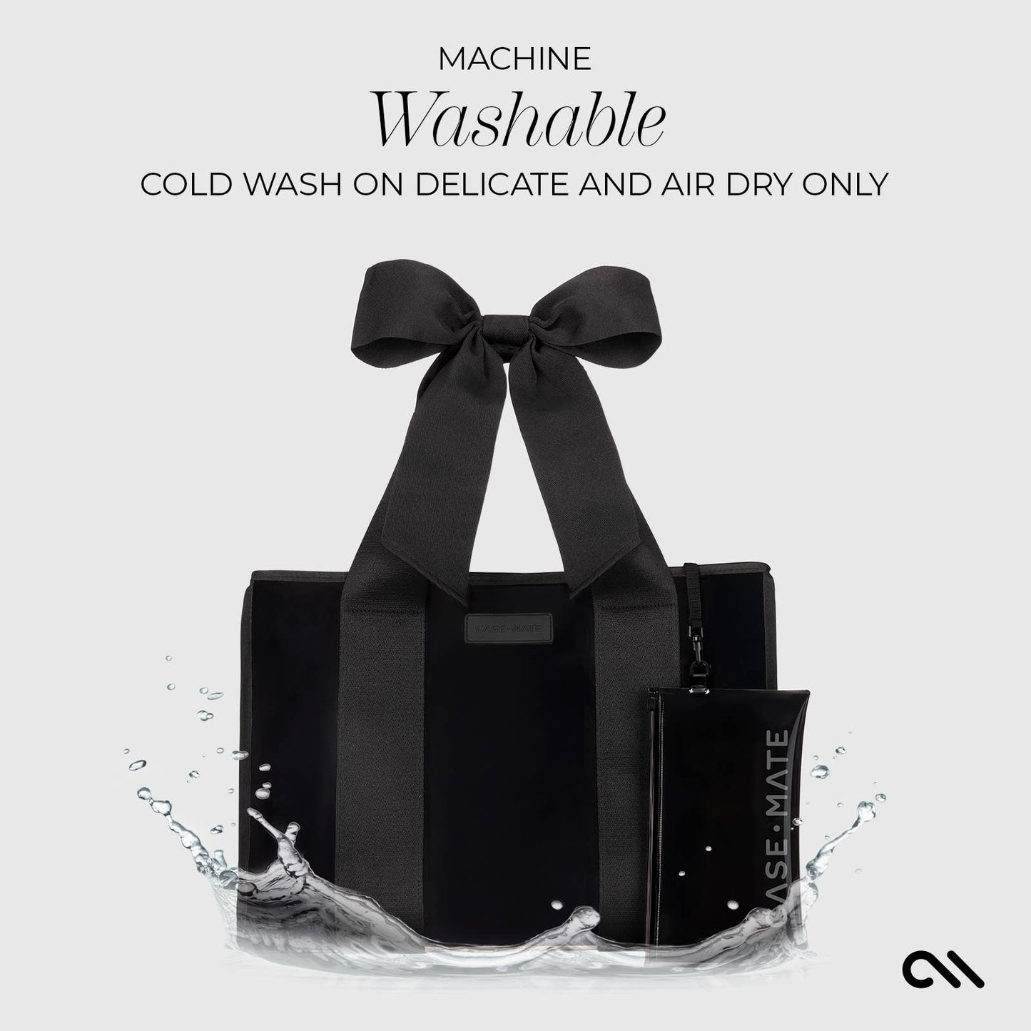 Special Edition Bow Midnight Black  Tote w/ Phone Pouch