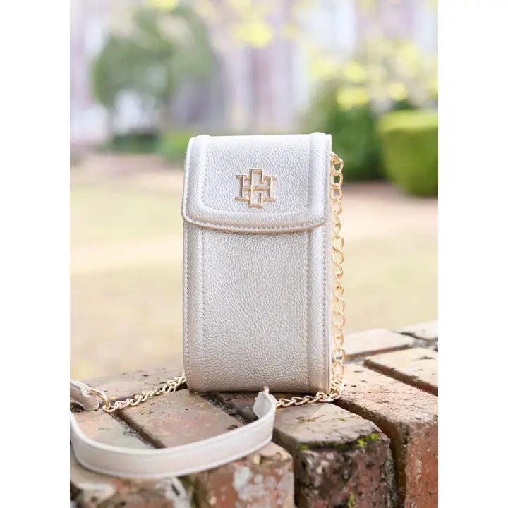 Paige Cell Phone Crossbody Pearl