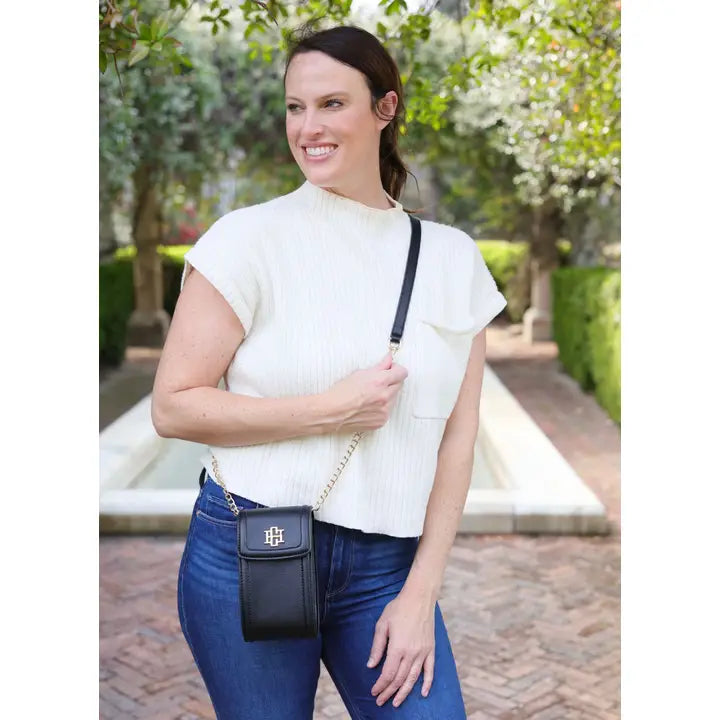 Paige Cell Phone Crossbody Black